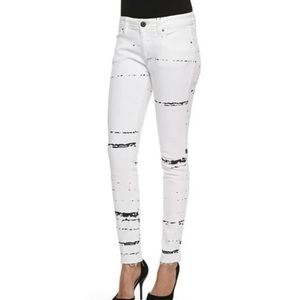 DL1961 Paint Splatter Emma Legging Jeans in White sz. 27